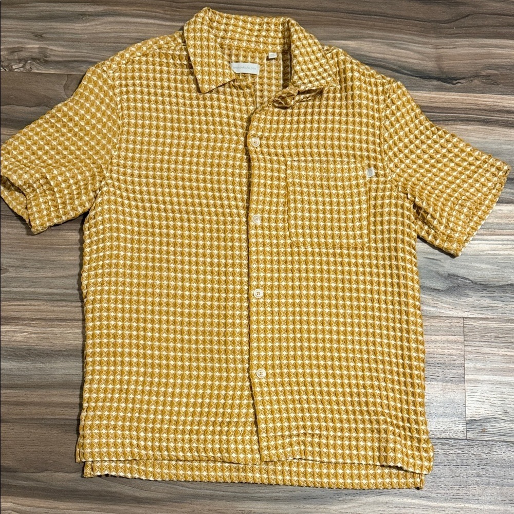 Standard Cloth Urban Outfitters Waffle Knit Short Sleeve Button Down Men’s Sz S